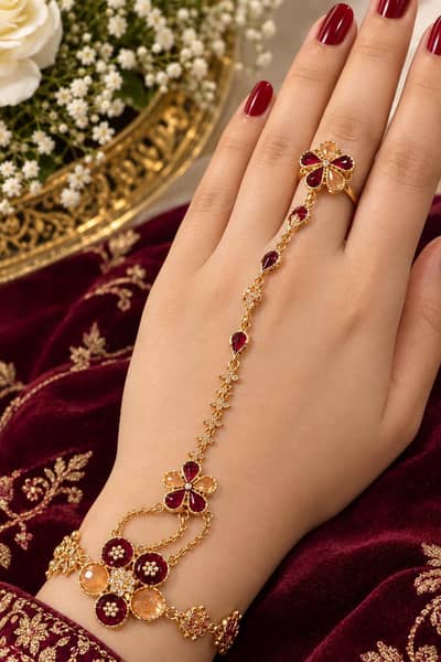 Handmade Meenakari Anglay | Gold Plated anglay