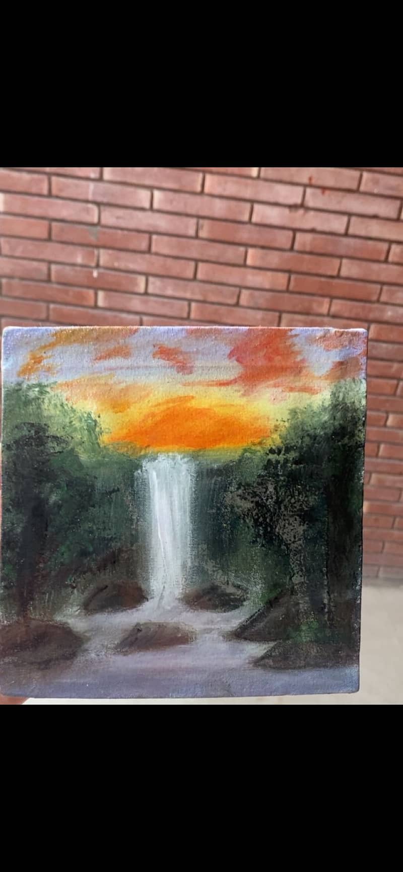Waterfall with sunset 2