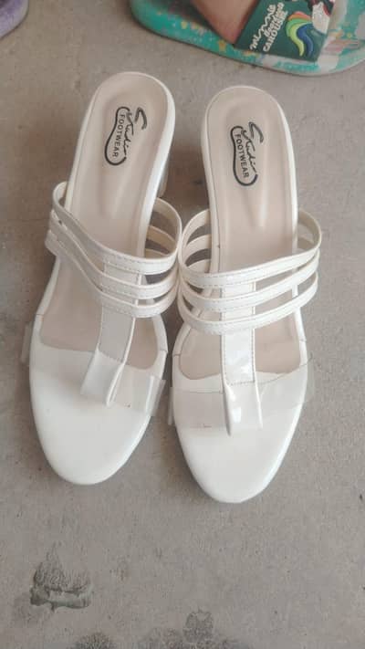 white sandals