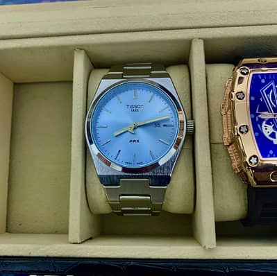 Tissot PRX 40mm Quartz with the silver dial