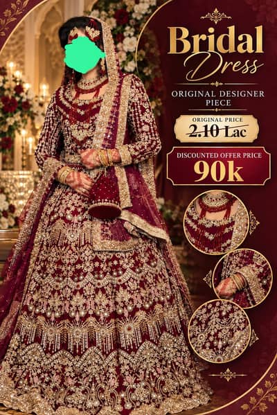 Designer Maroon Bridal Lehenga Bridal Dress Customized Bridal Dress