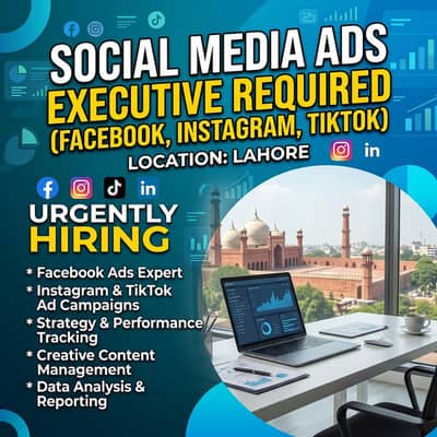Social Media Ads Executive Required (Facebook, Instagram, TikTok) - L