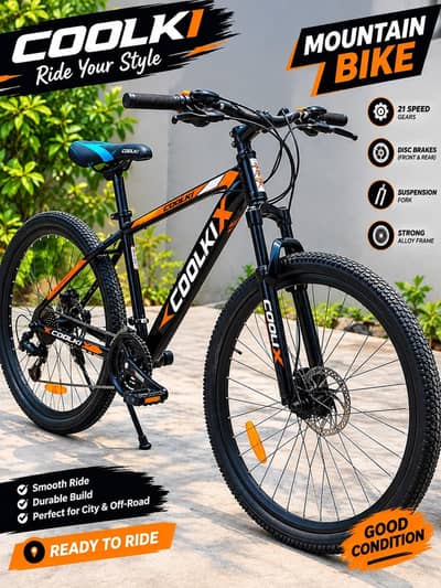 Coolki Mountain Bicycle 21 Speed | Disc Brakes | Good Condition