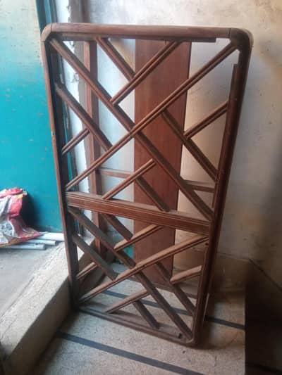 Vintage Wooden Glass Table Frame | Lakri Ka Table Stand sheesha k bger