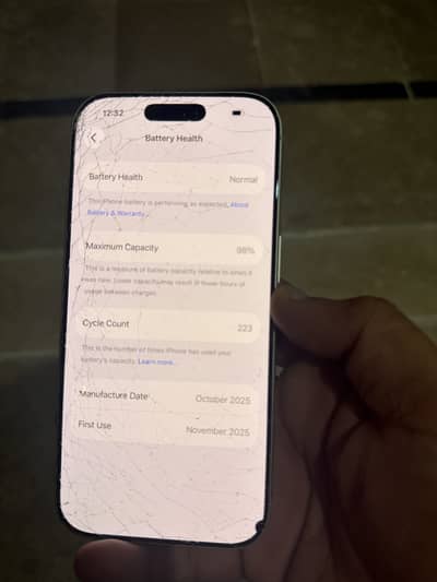 iPhone 17 Pro 256GB NoN PTA screen cracked 9.5/10 condition only phone