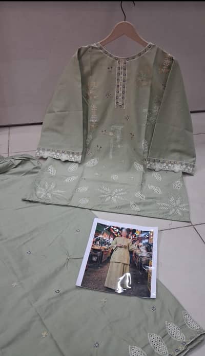 Embroided Stitched 2 piece