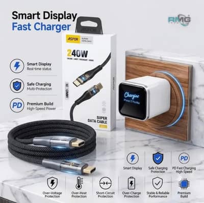 RMG Smart Display 30W Fast charger with LED screen display