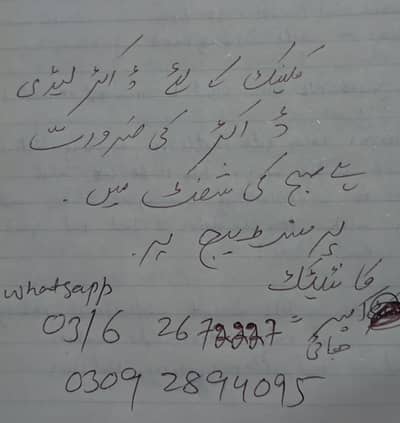 Lady doctor / male gp dr required for clinic
