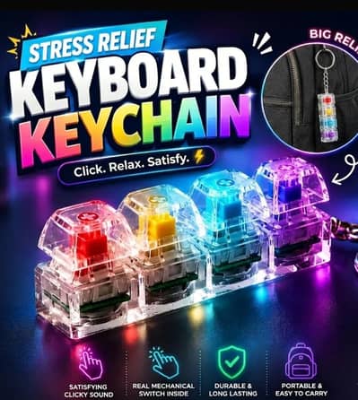 keyboard keychain fidget