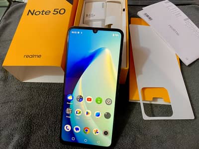 Realme Note 50, 128GB+4GB Compelete Box & accessories