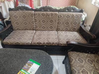 wooden sofa
