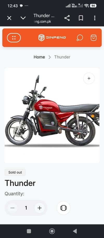 Jinpeng Thunder Bullet Ev bike better than Horwin, Vilectra,Jolta,evee