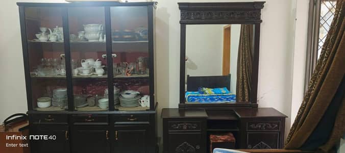 dressing table and crockery showcase