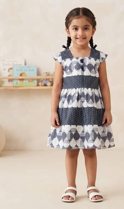 Girls Frock / Kids Dress – Beautiful Printed Design