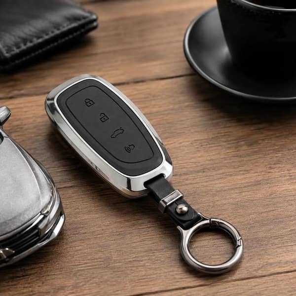 Haval H6 HEV Metal Key Cover with Key Chain | Premium Smart Car Key Protection Case