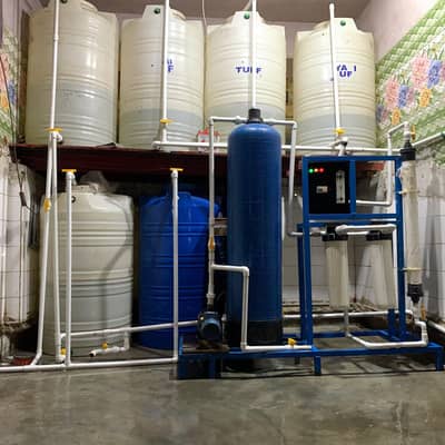 commercial UF water plant 500 -1000 LPH with 6 storage tank