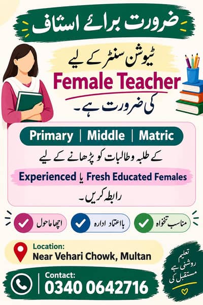 Job for Female Teachers