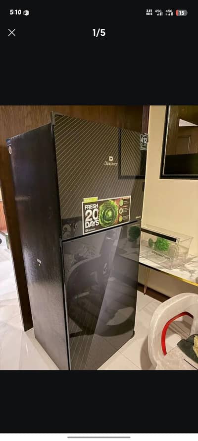 almost New Dowlance inverter Glass door refrigerator 03095449689