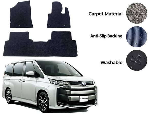 Toyota Noah Genuine Fitting Carpet Floor Mat 7PCS - Model 2014-2021