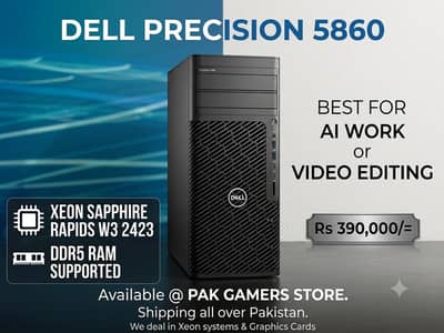 Dell Precision 5860 Xeon W3 2423 DDR5 RAM SUPPORTED. Best For Ai Work