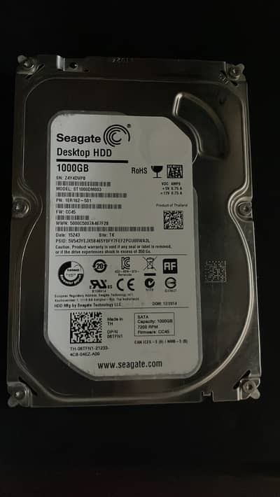 Seagate Desktop Hard Disk 1000GB