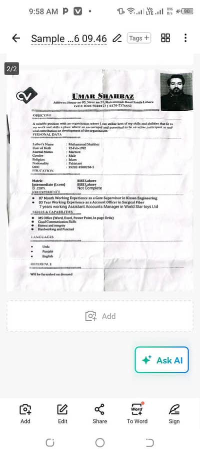 part time Accountant available