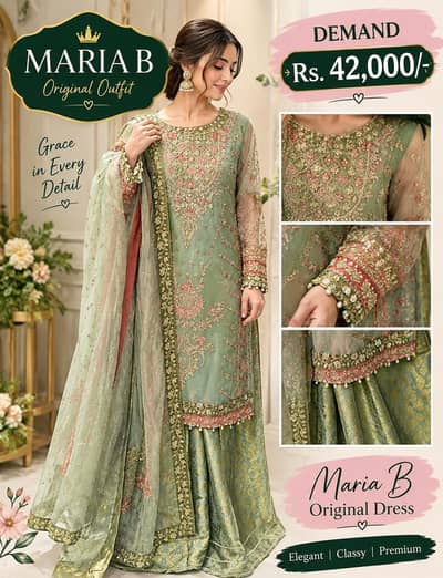 Maria b original embroided party wear Rs 42,000