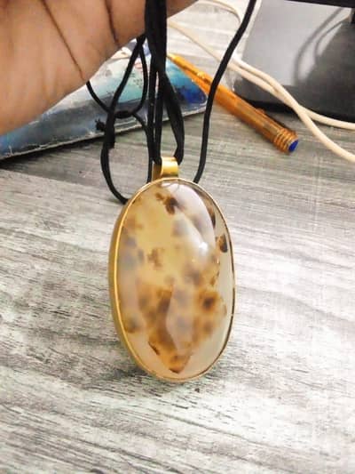 Big Size Moss Agate(Shajri Aqeeq) Locket