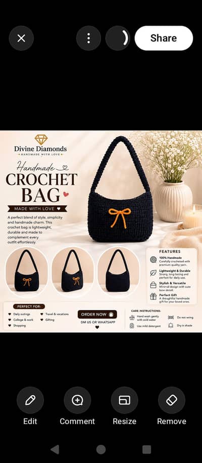 Cute Crochet Handbag