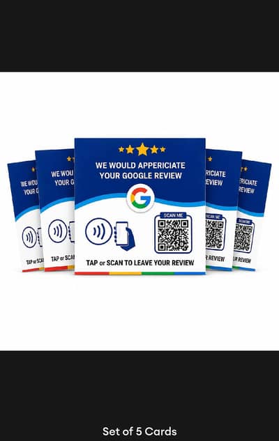 Nfc google review cards (scan + tap)