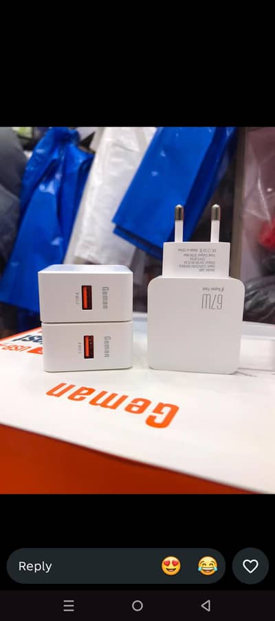 Geman 67 watt original type adapter ultra fast, hyper show,.