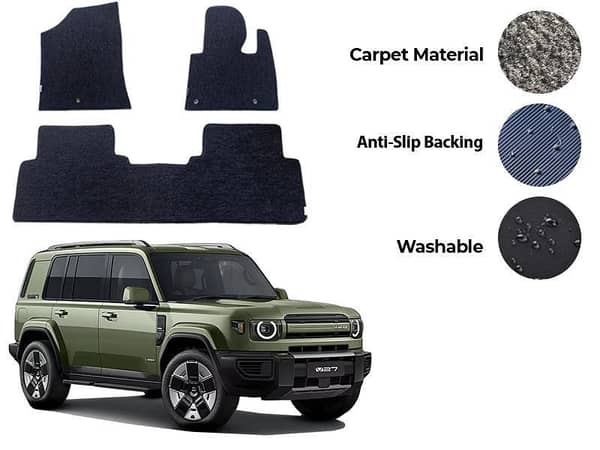 iCaur V27 Genuine Fitting Carpet Floor Mat 3PCS - Model 2026