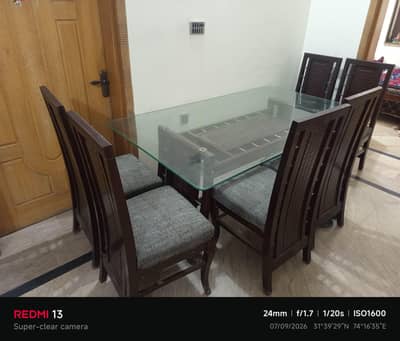 Dining table with 6 chairs