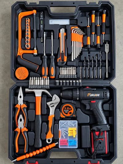 cordless drill machine with tools
