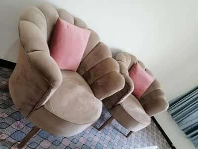 5 seater sofa set with square glass table