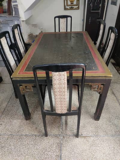 3.5*6ft dinning table with 6 chairs