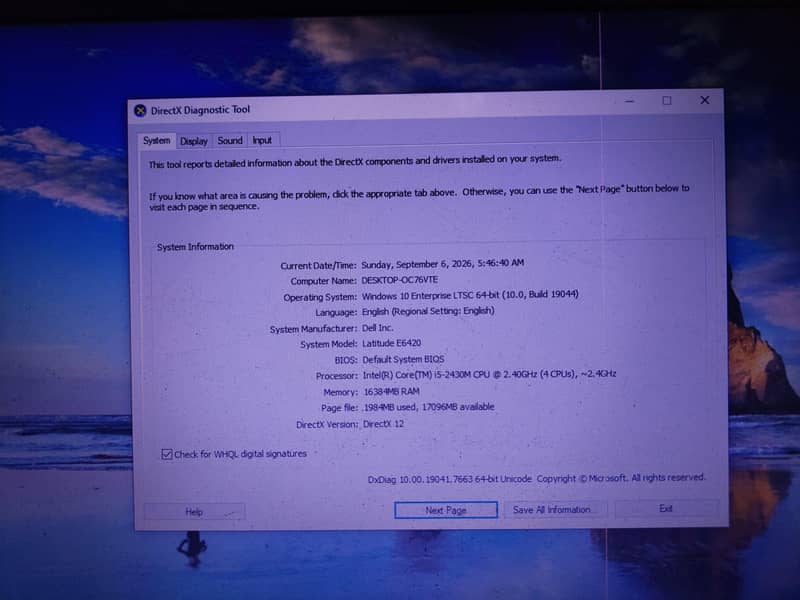 Dell latitude E6420 3