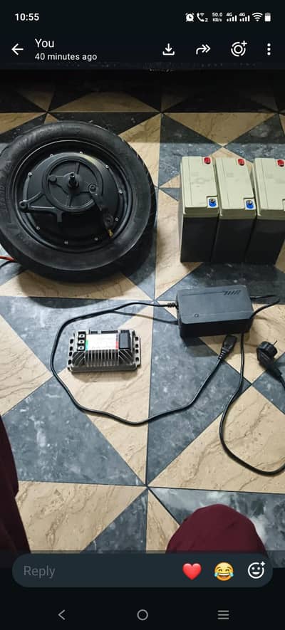 350W E Bike Kit With Batteries Controller Charger but 5-6 month used