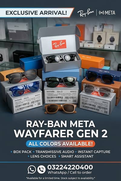 Rayban Meta Wayfarer Gen 2 Box Pack All Colors Available