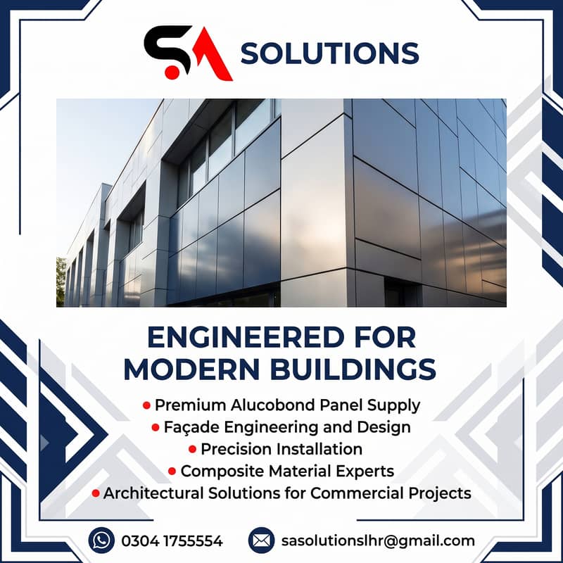 ACM Panel/ Building Front Elevation/ Exterior Wall Cladding/ ACP Sheet 0