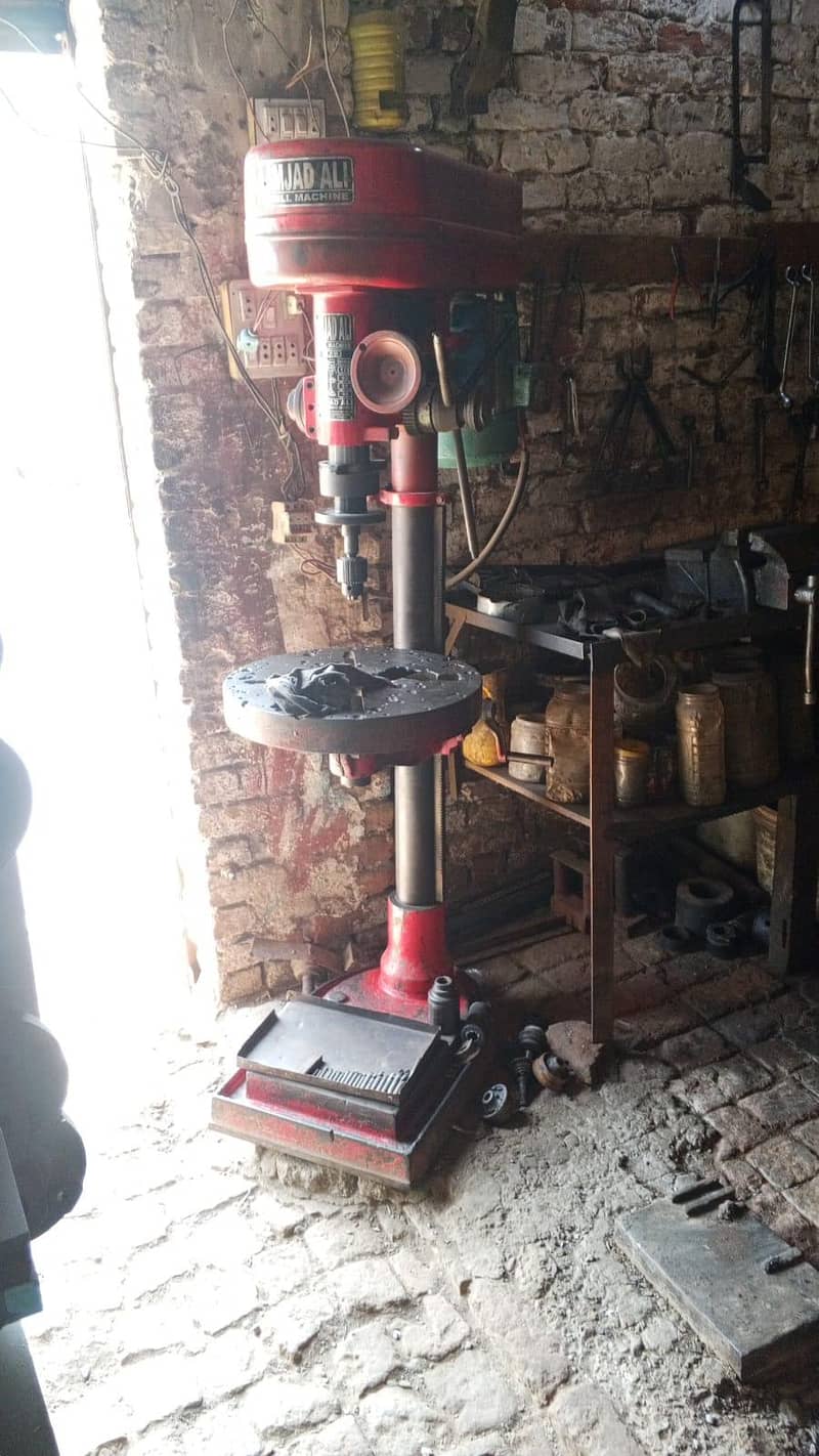 lath machine dril machine all setup 5