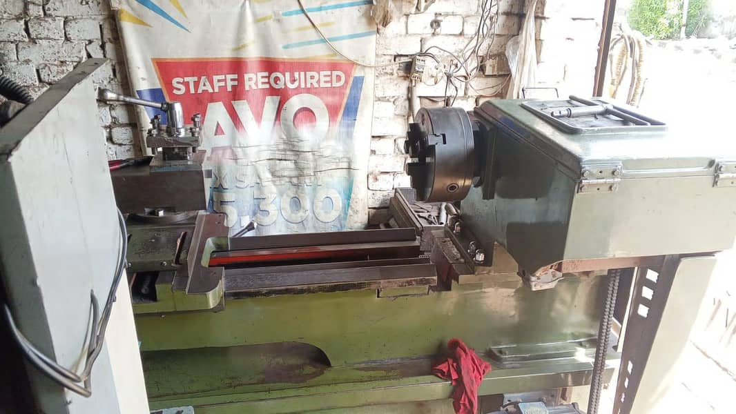 lath machine dril machine all setup 10