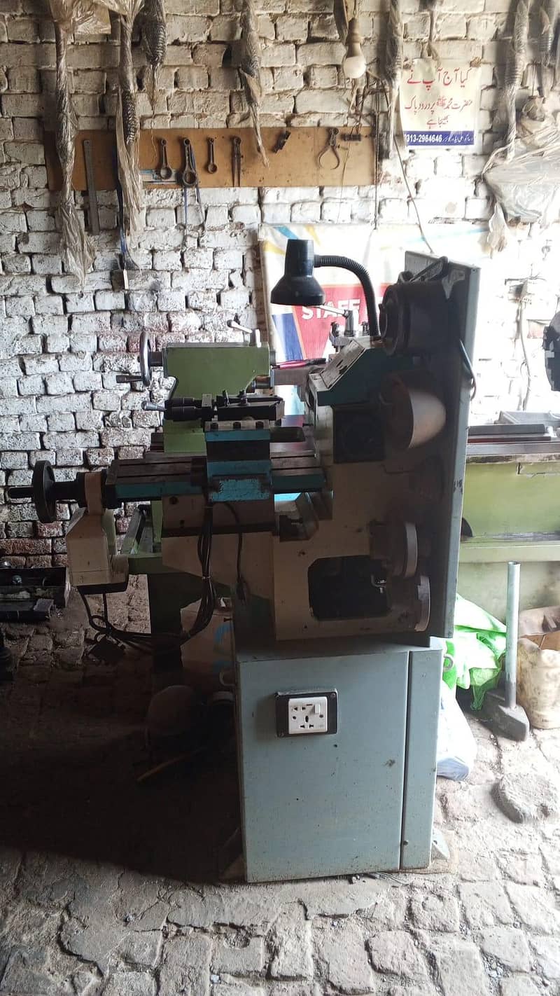 lath machine dril machine all setup 11