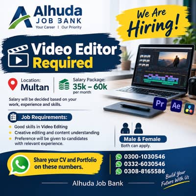 Video Editor Required – Multan
