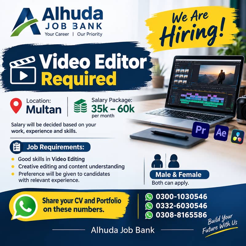 Video Editor Required – Multan 0