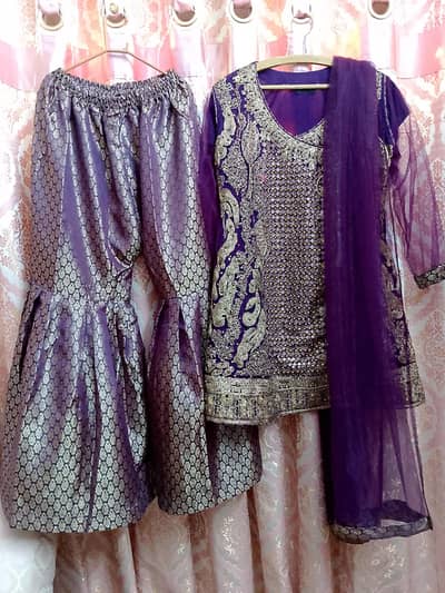 Purple party wear