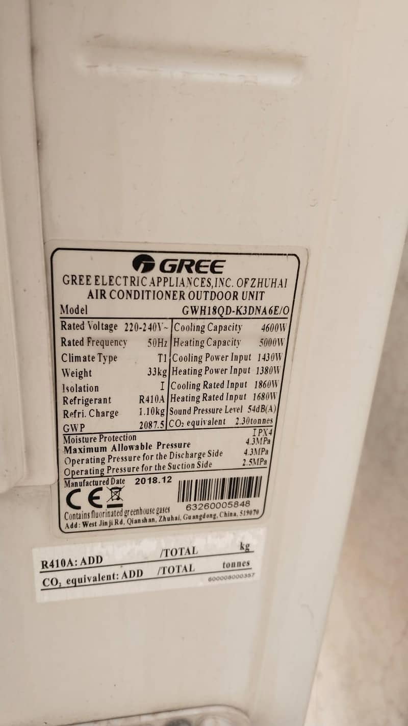 Gree split invater 3