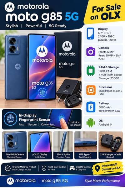 Motorola Other ModelMotorola Moto G85 5G — 12+4GB RAM + 256GB Storage
