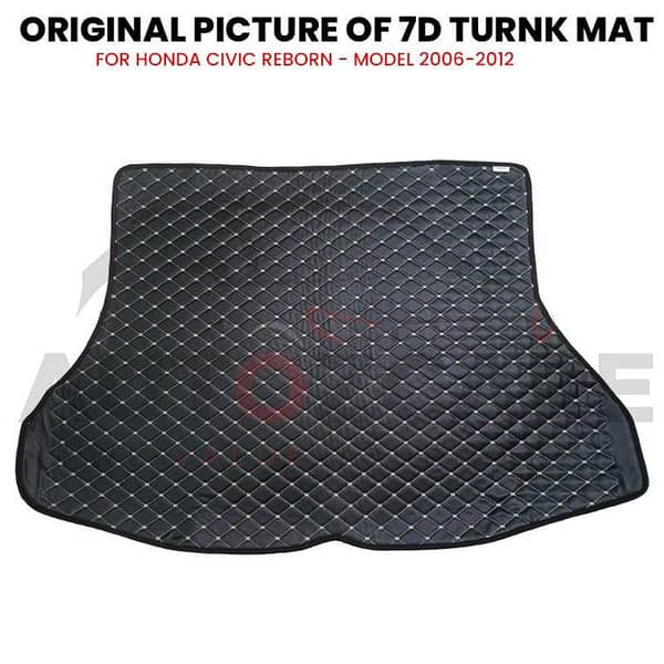 Honda Civic Reborn 7D Custom Car Trunk Mat - Model 2006-2012