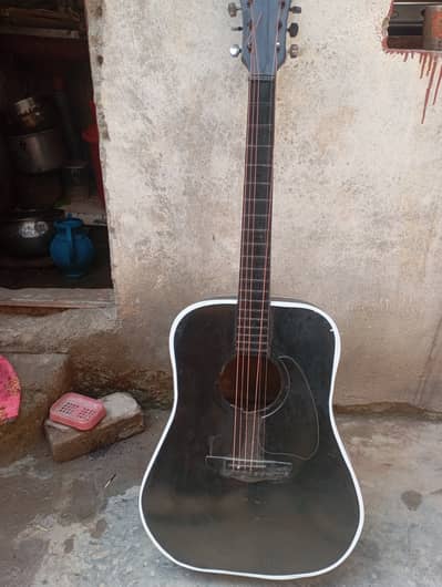 Black full size guitar